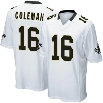 White Youth Brandon Coleman New Orleans Saints Game Jersey